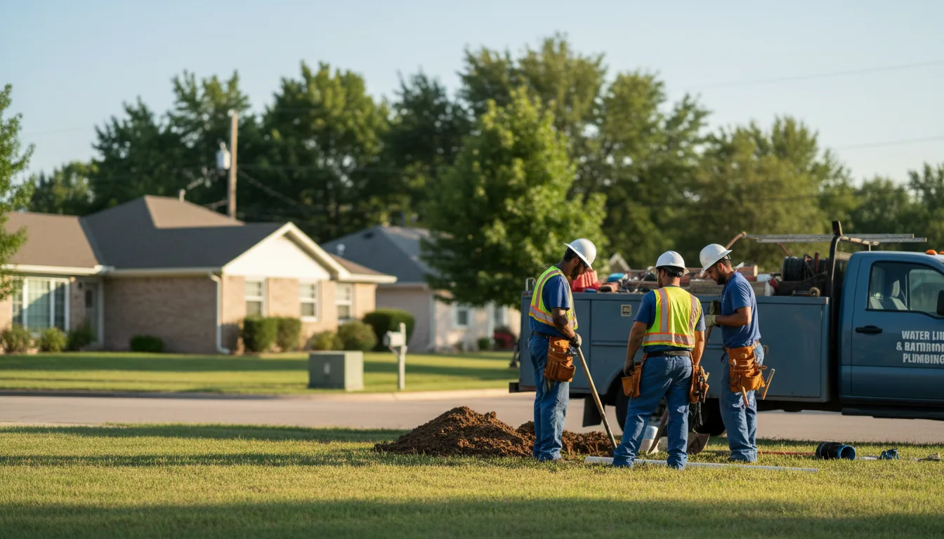 Residential water line and bathroom plumbing service in Cedar Park, TX